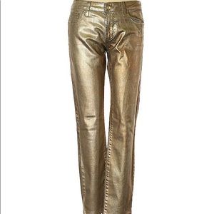 🎊HOST PICK Versace Collection Gold Metallic Jeans